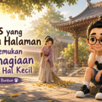 Gadis yang menyapu halaman dan menemukan kebahagiaan dalam hal kecil — Catatan Bunbun