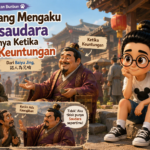 Orang yang Mengaku Bersaudara Hanya Ketika Ada Keuntungan, perumpamaan dari Baiyu Jing bersama Bunbun dan kucing