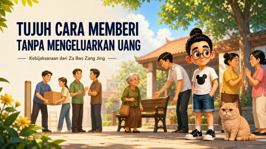 Tujuh Cara Memberi Tanpa Mengeluarkan Uang — kebijaksanaan dari Za Bao Zang Jing