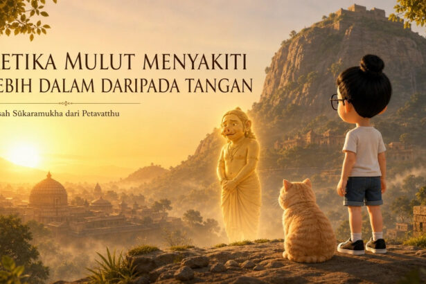 Bunbun dan kucing mengamati Sūkaramukha peta — Petavatthu