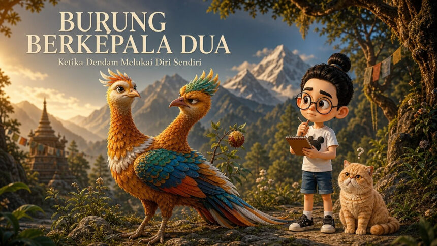 Bunbun merenungkan kisah burung berkepala dua tentang dendam dan kebersamaan