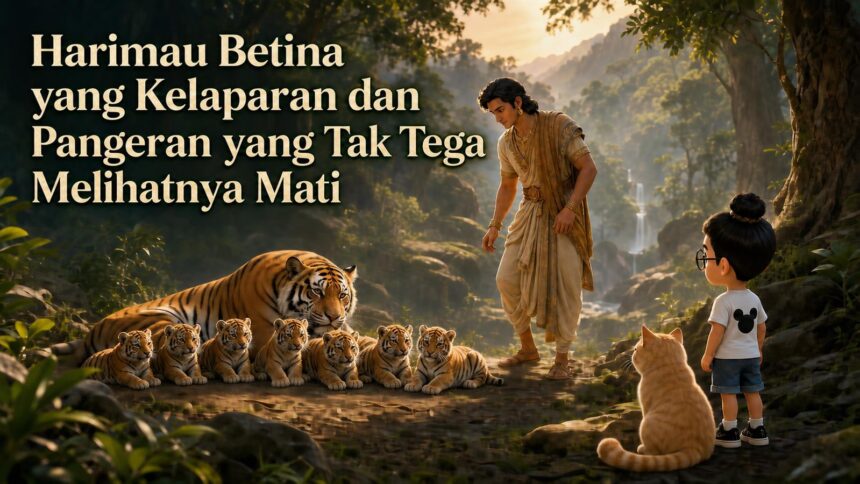 Harimau Betina yang Kelaparan dan Pangeran yang Tak Tega Melihatnya Mati