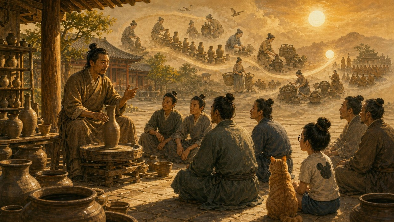 Guru menjelaskan urusan tanpa akhir yang membuat kesempatan Dharma terlewat